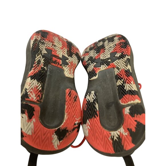 Under Armour 3023533 Lockdown 5 Youth size 5Y Red Black Mesh Basketball sneakers - Picture 7 of 8